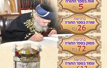 אות בספר תורה כבר יש לך?